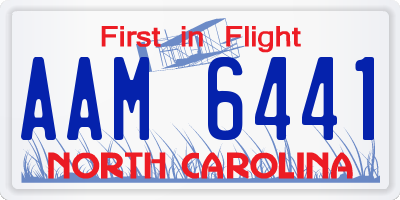NC license plate AAM6441