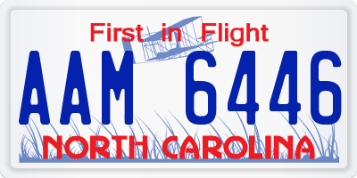 NC license plate AAM6446