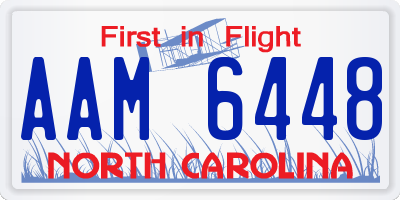 NC license plate AAM6448
