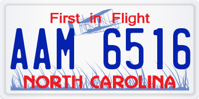 NC license plate AAM6516