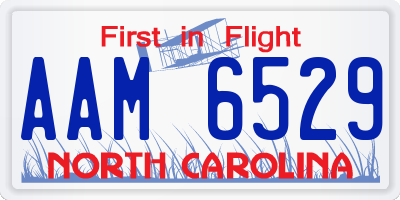 NC license plate AAM6529