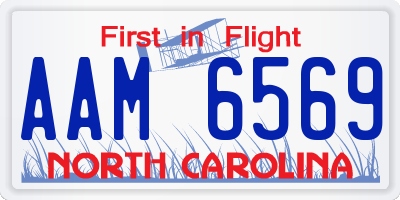 NC license plate AAM6569