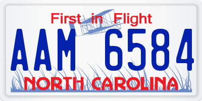 NC license plate AAM6584