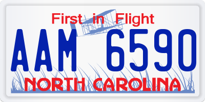 NC license plate AAM6590