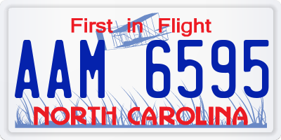 NC license plate AAM6595