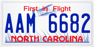 NC license plate AAM6682