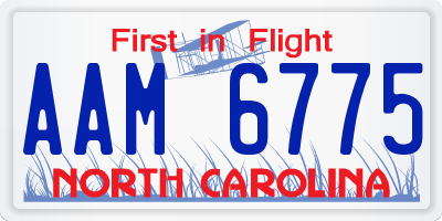 NC license plate AAM6775
