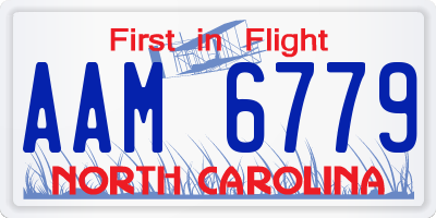 NC license plate AAM6779