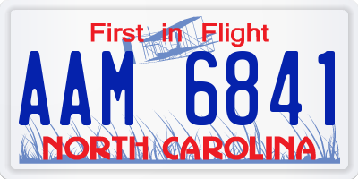 NC license plate AAM6841