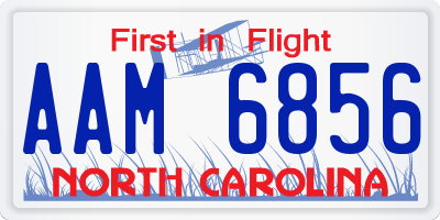 NC license plate AAM6856