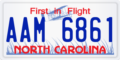 NC license plate AAM6861