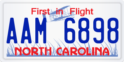 NC license plate AAM6898