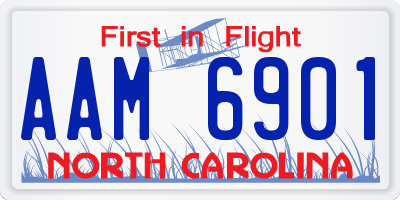 NC license plate AAM6901
