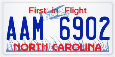 NC license plate AAM6902