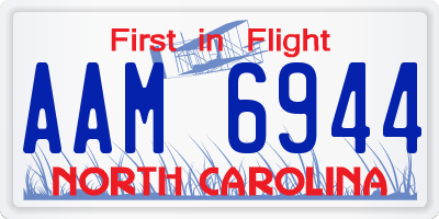 NC license plate AAM6944
