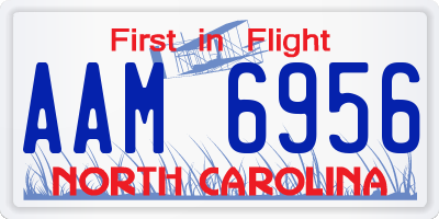 NC license plate AAM6956
