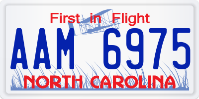 NC license plate AAM6975