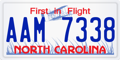 NC license plate AAM7338