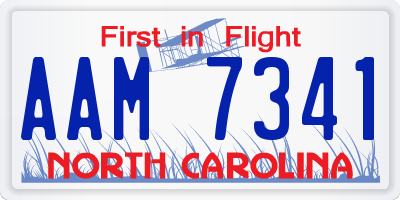 NC license plate AAM7341