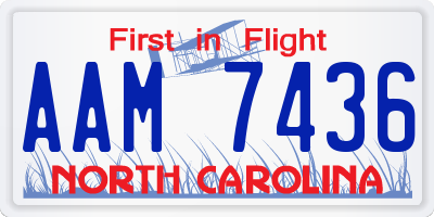 NC license plate AAM7436