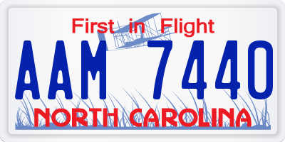 NC license plate AAM7440
