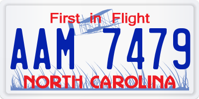 NC license plate AAM7479