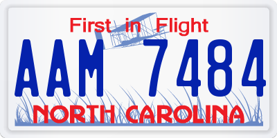NC license plate AAM7484
