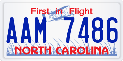 NC license plate AAM7486