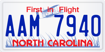 NC license plate AAM7940