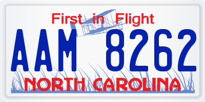 NC license plate AAM8262
