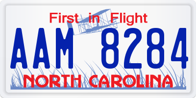 NC license plate AAM8284