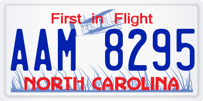 NC license plate AAM8295