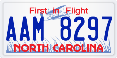 NC license plate AAM8297