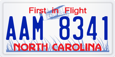 NC license plate AAM8341