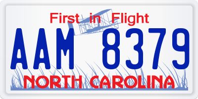 NC license plate AAM8379