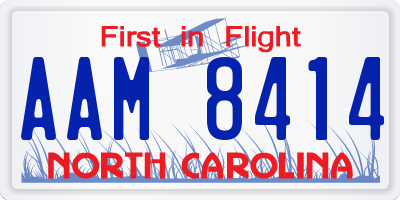 NC license plate AAM8414