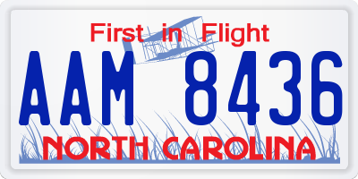 NC license plate AAM8436
