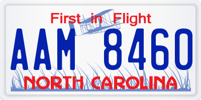NC license plate AAM8460