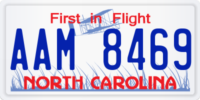 NC license plate AAM8469