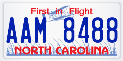 NC license plate AAM8488