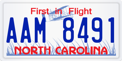 NC license plate AAM8491