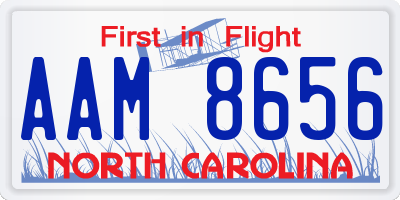 NC license plate AAM8656