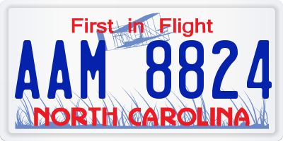 NC license plate AAM8824