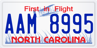 NC license plate AAM8995