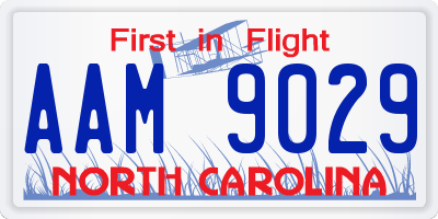 NC license plate AAM9029