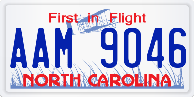 NC license plate AAM9046