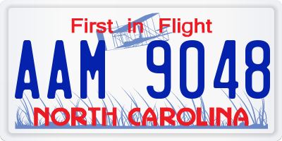 NC license plate AAM9048