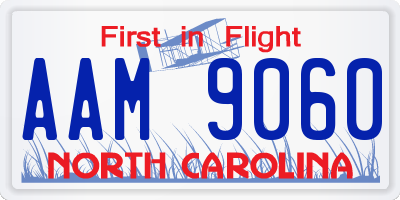 NC license plate AAM9060