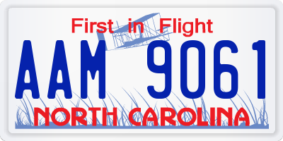NC license plate AAM9061