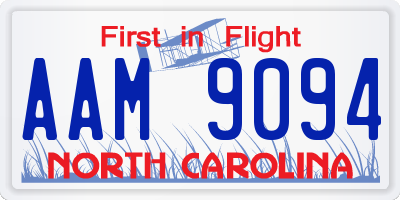 NC license plate AAM9094